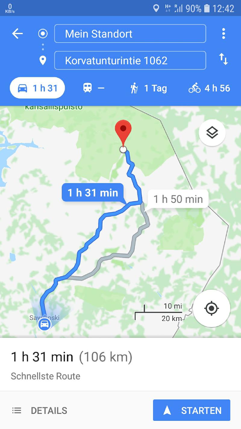 Wohnmobil Campingplatz Sodankylä Lappland Herbstfärbung